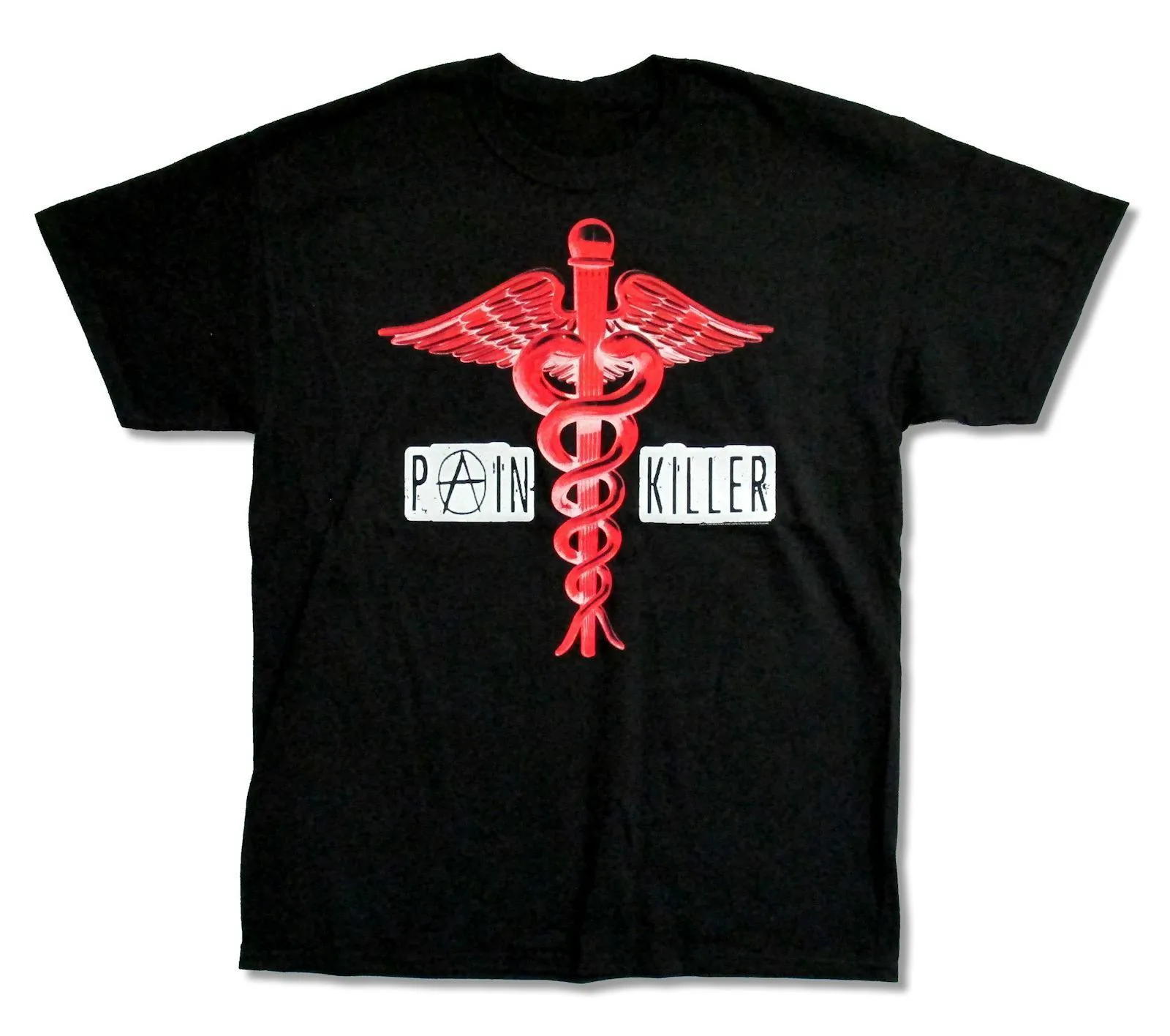

Creative Graphic Pain Killer Tour Black T-Shirt Men's Summer Cotton Short Sleeve O-Neck T Shirt New S-3XL