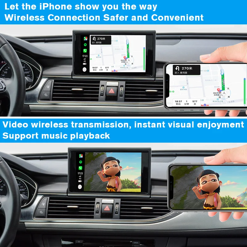 Yeesite Wifi + Bluetooth беспроводная автомобильная игра Carplay для Audi A6LA8L Q7 2013 2017 OEM Поддержка