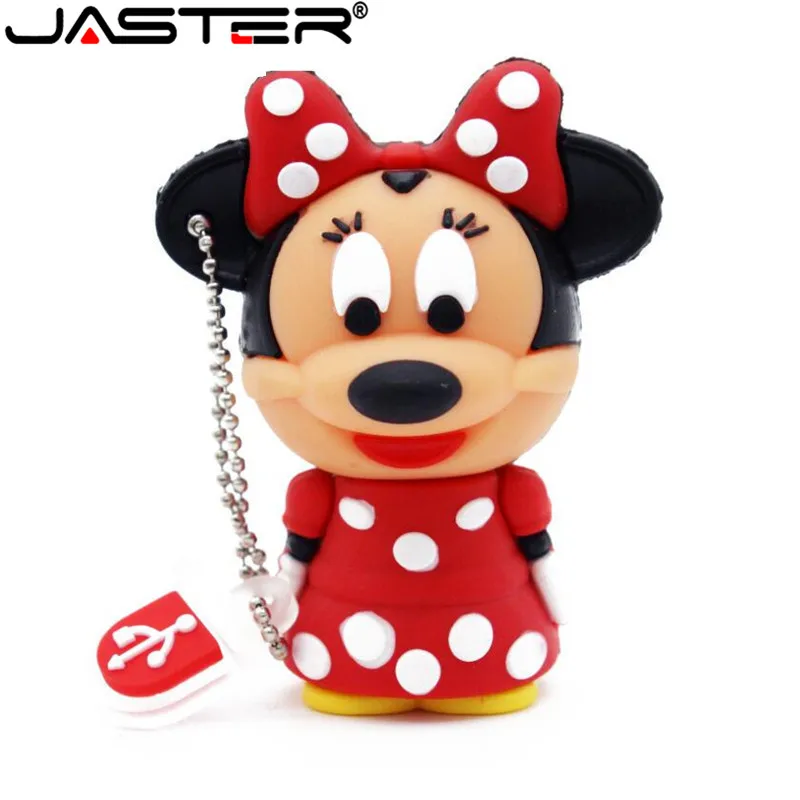Jaster lovely мини-мышь Микки и Минни USB флеш-накопитель, Подарочный мультяшный флеш-накопитель 4 ГБ/8 ГБ/16 ГБ/32 ГБ/64 ГБ