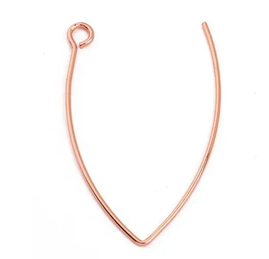 Rose Gold 40 шт., серьги из нержавеющей стали во французском стиле, v-образная форма, сделай сам, модные серьги, аксессуары для изготовления ювелирных изделий, не выцветают - Цвет: Rose Gold
