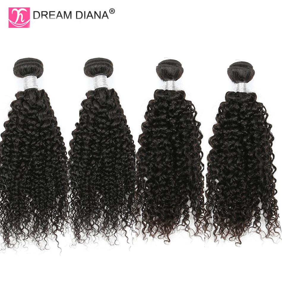 DreamDiana бразильские кудрявые волосы 3 пряди 10 &quot-30&quot Натуральный Цвет L Remy