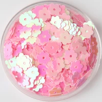 720pcslot 6mm ab pink color sequins paillettes center holes flower sequin sewing pvc diy materials handmade jewelry accessories