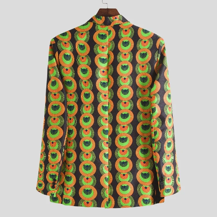 LUCLESAM мужское Повседневное платье в Африканском этническом стиле блейзер Мужской