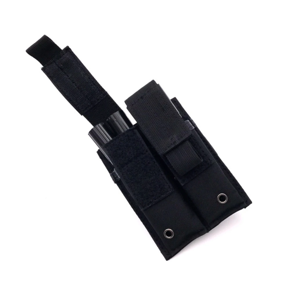 Тактический Двойной Молл пояс 9 мм маг Чехол для фонарика на открытом воздухе
