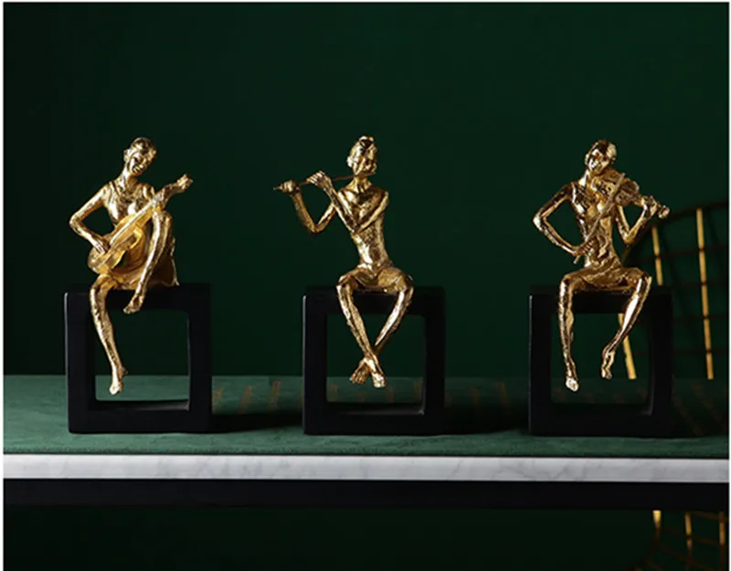 [MGT] Европейский оригинальный золотой скрипач музыкальный смоляный Современный