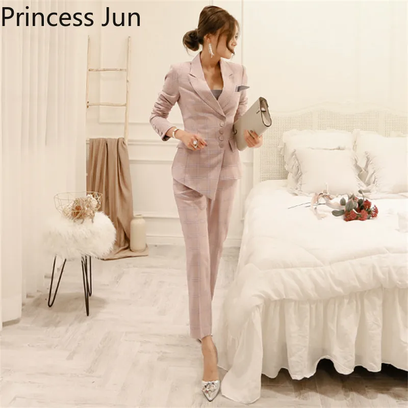 Офисные женские туфли для женщин комплект из 2 предметов модный розовый костюм с