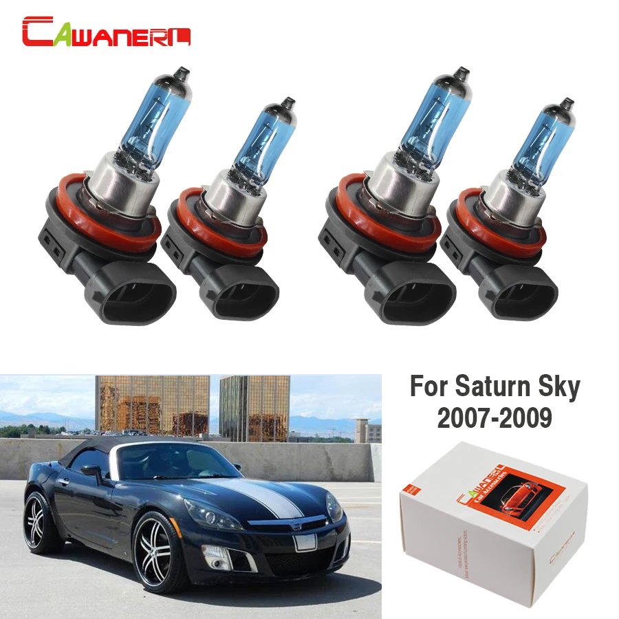 

Cawanerl для Saturn Sky 2007-2009 100W H9 H11 автомобильные аксессуары галогенные лампы головного светильник высокого 12В для ближнего и дальнего света Высок...