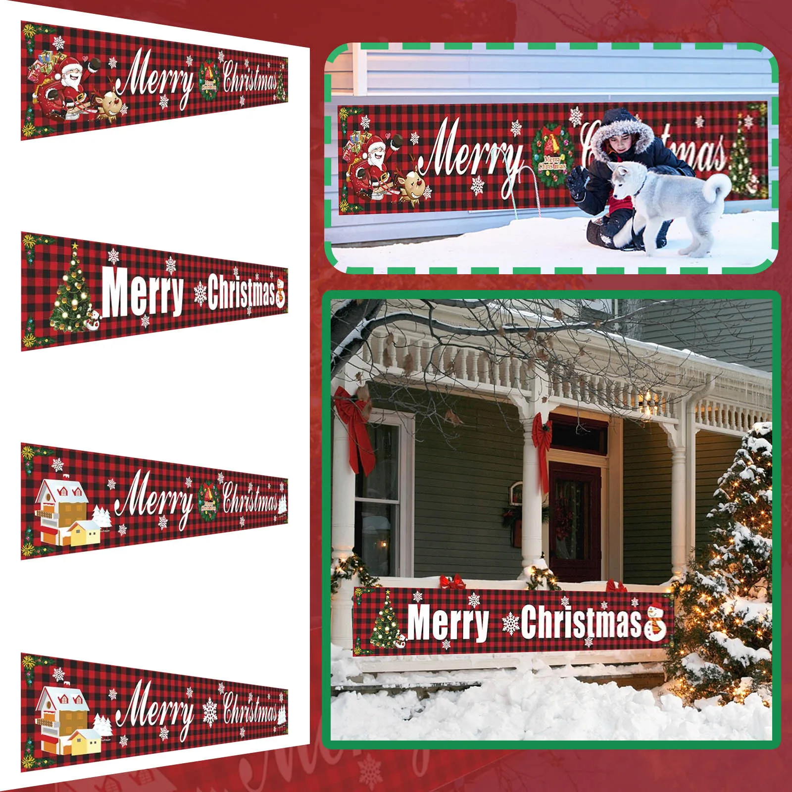 

Новинка, искусственный домашний декор для помещений и улицы, рождественский баннер с санта-клаусом, флаги на зиму, новый год, рождество, подв...