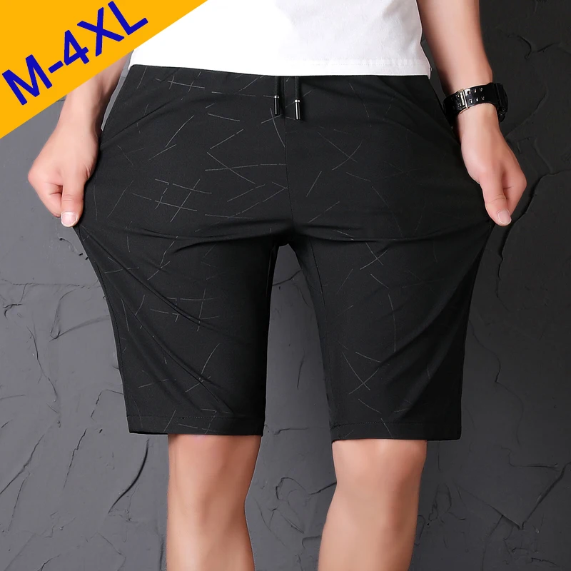 

Summer Shorts Men Fast Dry Casual Mens Shorts Beachwear Male Shorts Breathable Elastic Waist Fashion Straight Boardshorts