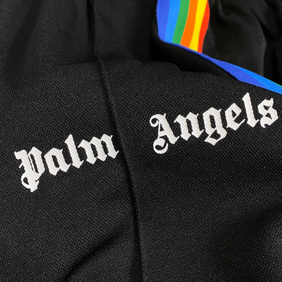Palm Angels буквами логотипом Радуга линии для мужчин и женщин очки унисекс