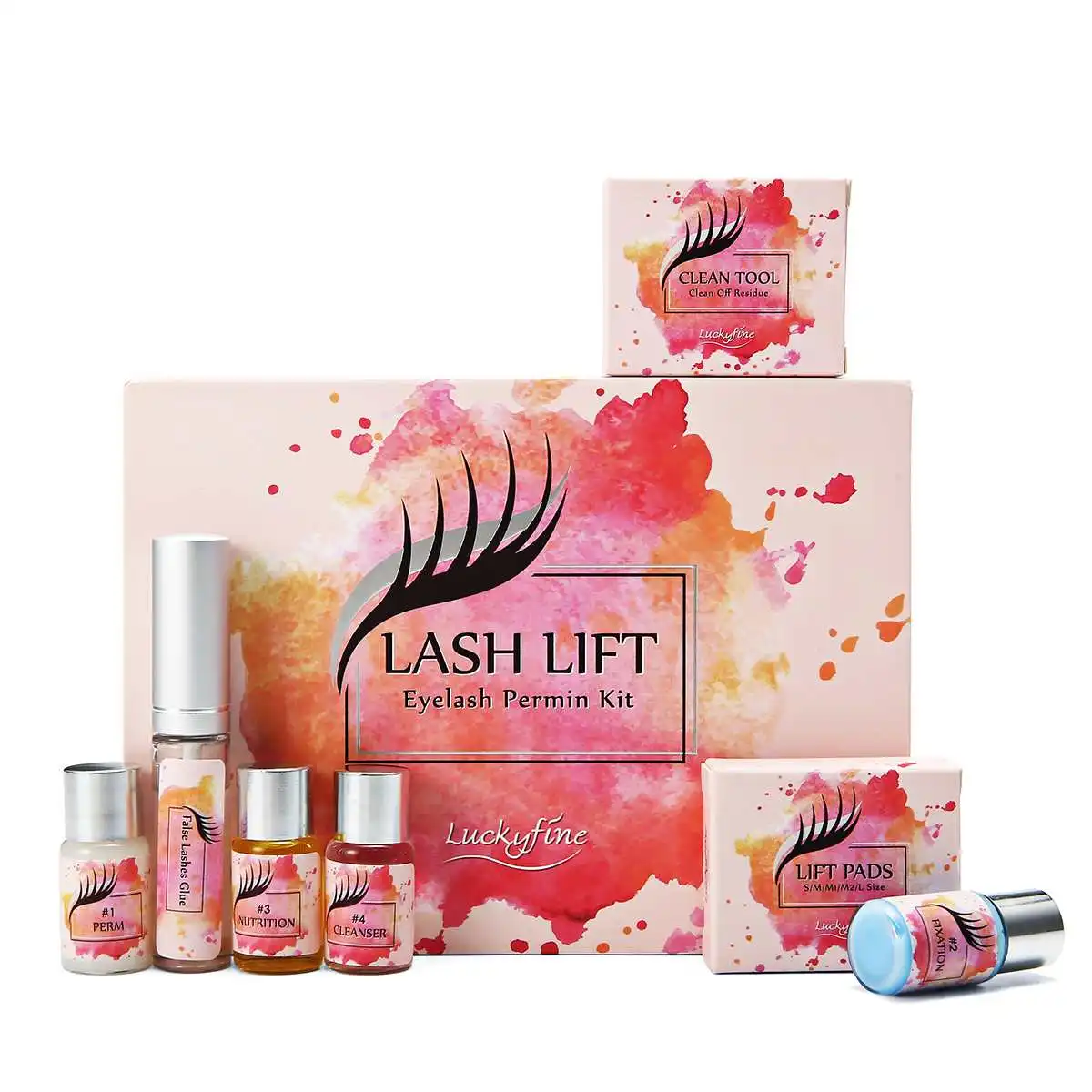 

7Pcs/Set Eyelash Lifting Perm Kits Eyelash Curling Tools Lash Lift Extensions Professional Eyelash Lotion Perming Set Home Salon