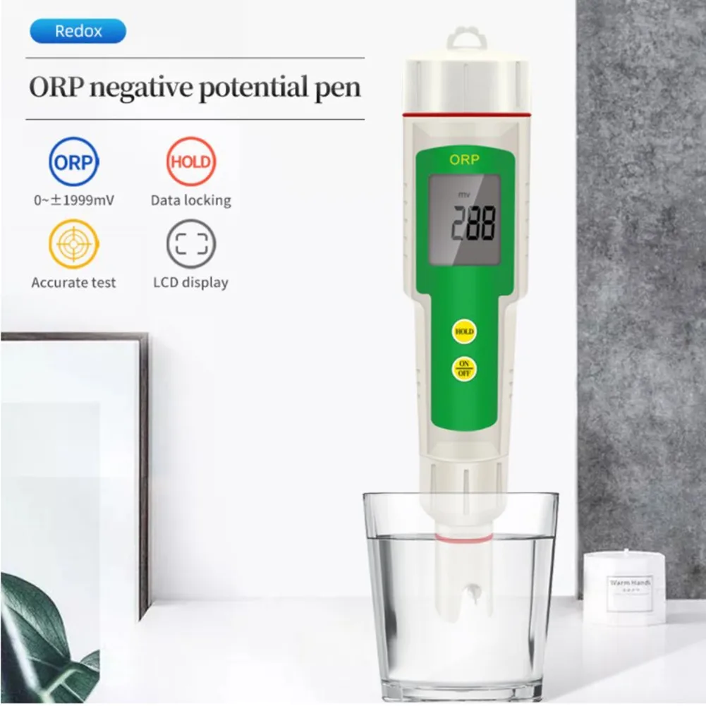

169e Orp/Redox Tester Waterproof ORP Meter Water Quality Monitor Pen Water Quality Monitor Tester Pool Drinking Water Aquariums