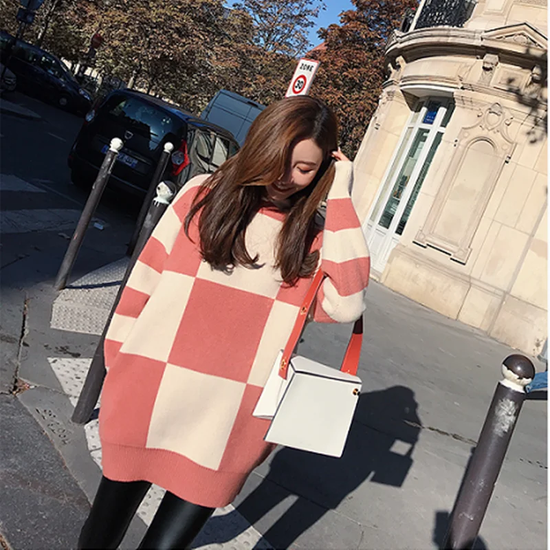 Милый свитер с капюшоном для женщин осень и зима 2020 новый свободный средней длины