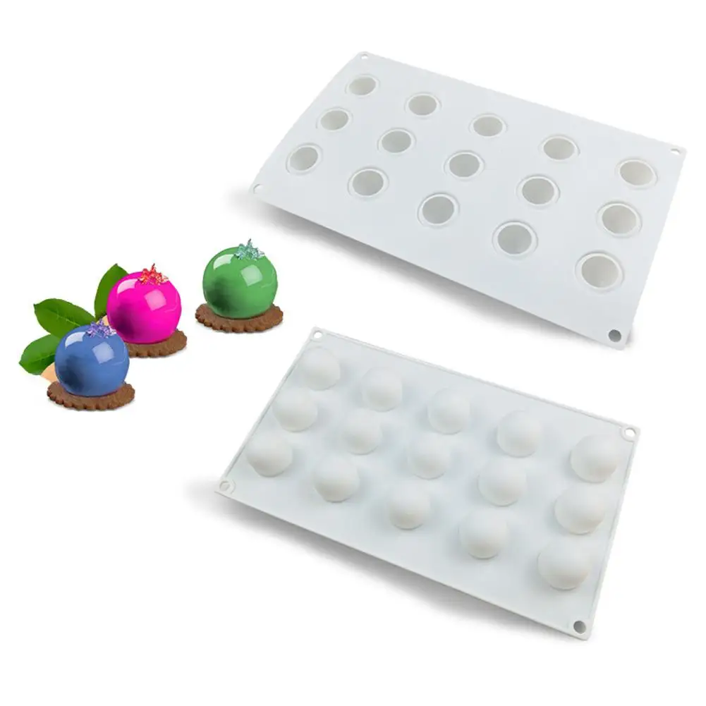 15 полости силиконовые круглые шарообразные мини форма для трюфеля шоколада