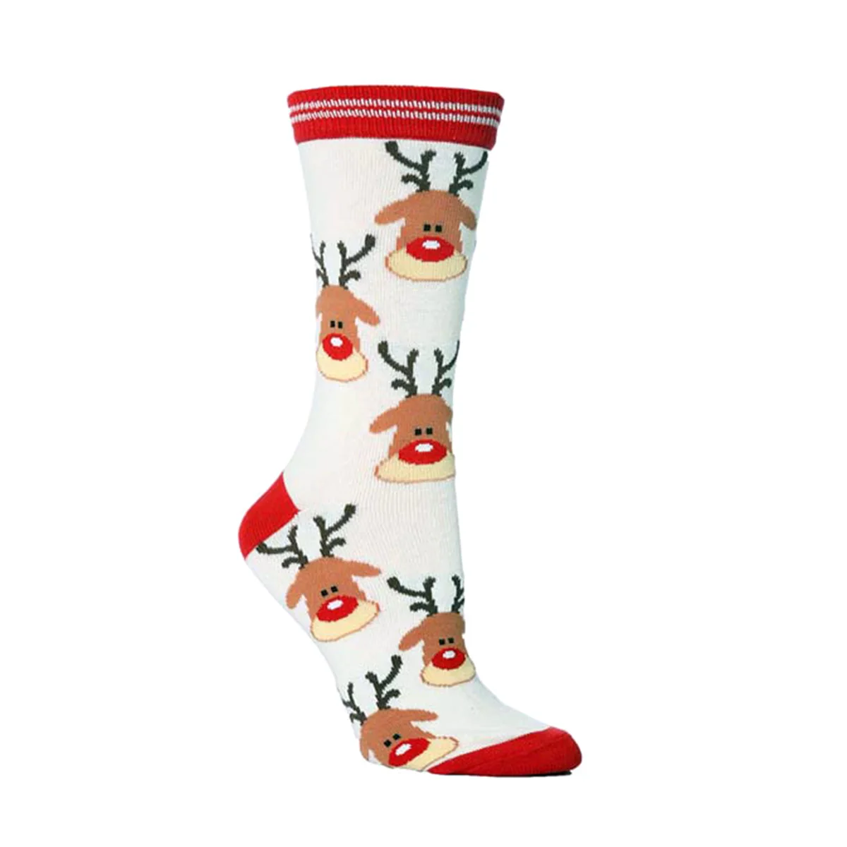 

1 Pair Women Christmas Santa Claus Snowflake Print Socks Female Medium Tube Warm Autumn Winter Soft Xmas Socks 6 Styles