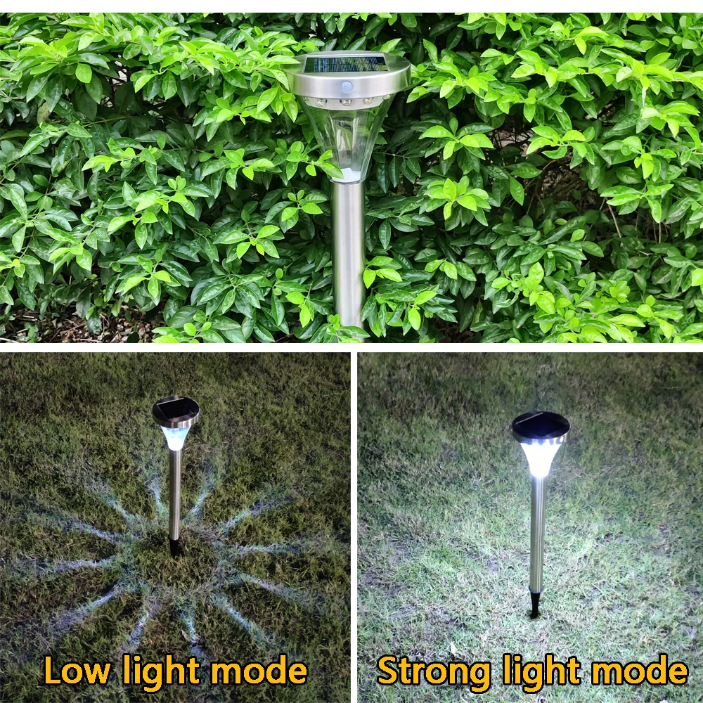 

Outdoors Led Solar Light PIR Motion Sensor Lawn Spike Lamp Solar Wall Lamp For Street Garden Decoration Solar Powered Path Light