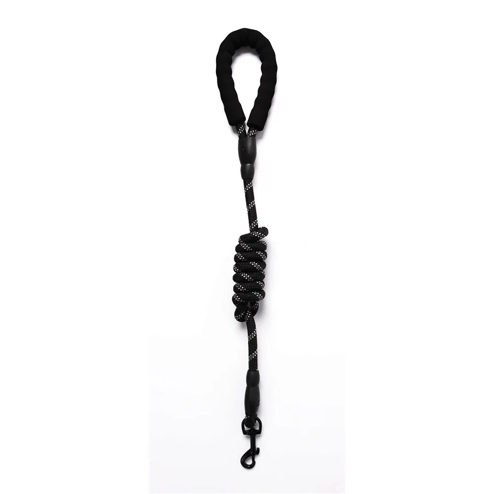 Black Petrainer 1,5 м нейлон круглый Светоотражающий Поводок для собак собака вытащить ремень для выгула собак - Цвет: Black