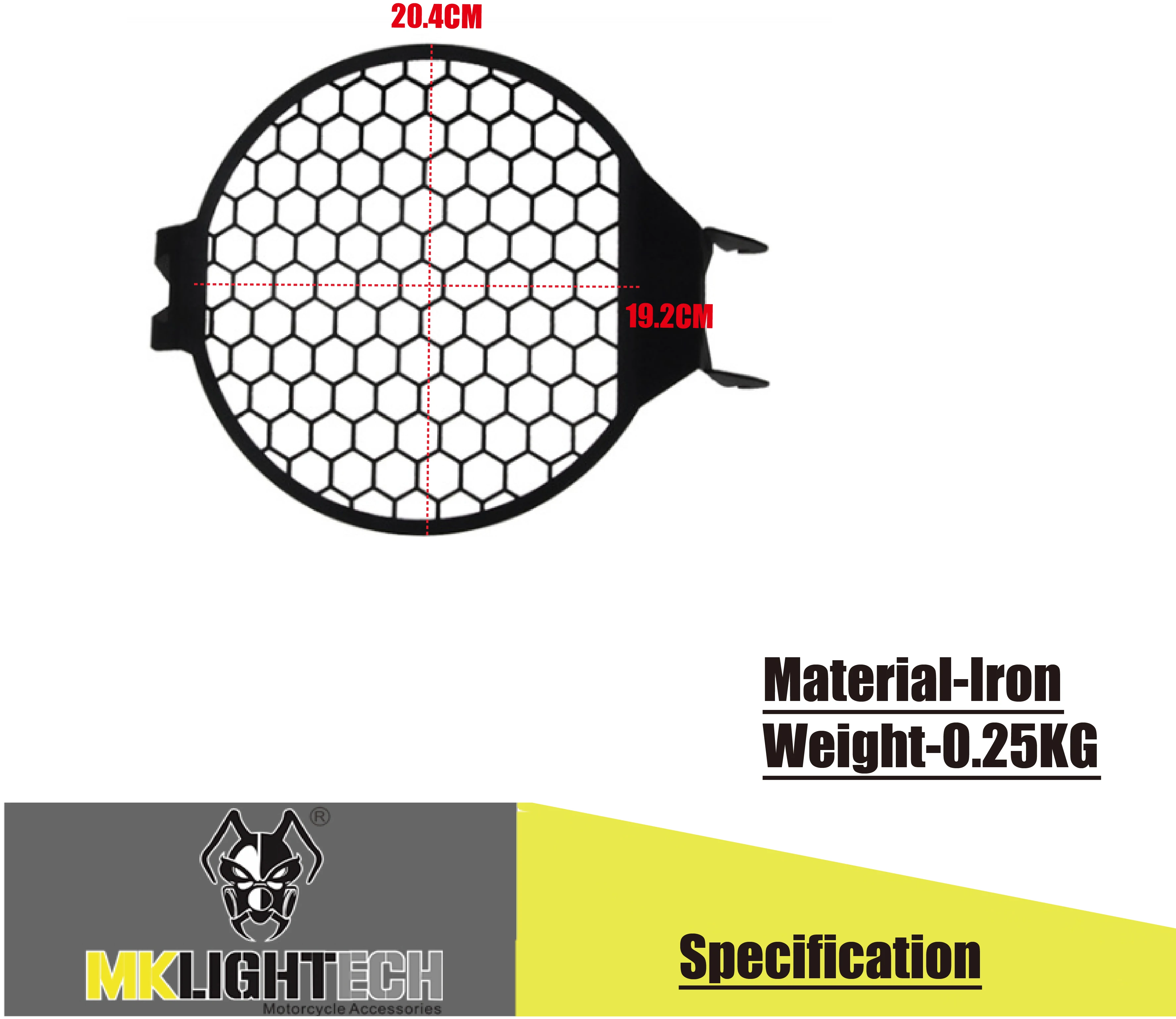 

MK LIGHTECH for Honda CB650R cb 650r Red de faros, Red de Proteccin de faros, cubierta de proteccin de faros 2019-2020