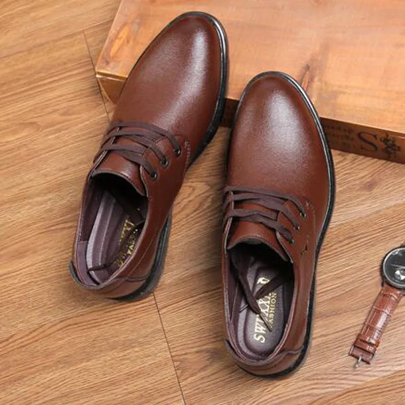 2019 деловые мужские модельные туфли кожаные Туфли оксфорды из натуральной кожи с