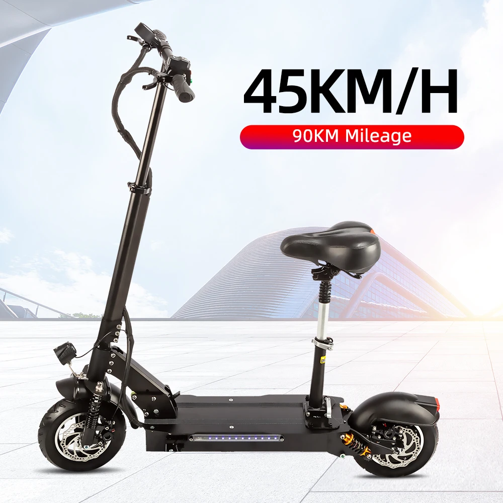 Высокое качество дешевые 48V 1200W электрический самокат для взрослых Halo В рыцарском стиле 10 дюймового умного электрического скейтборда 90 км мощный складной е-скутер способный преодолевать Броды