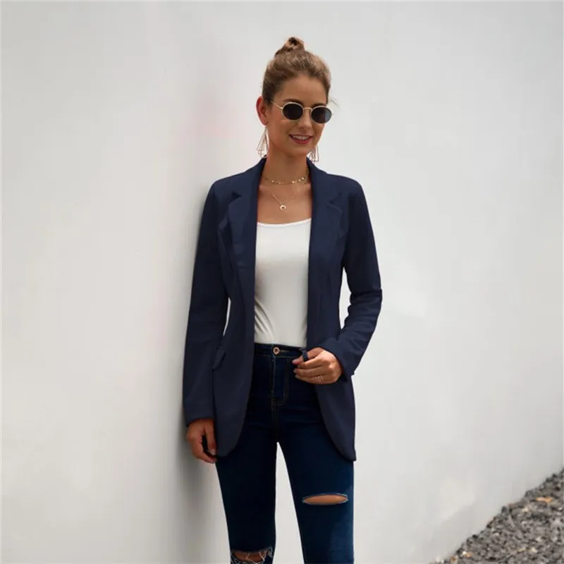 Модный Элегантный Женский блейзер 2020 повседневные женские облегающие блейзеры с