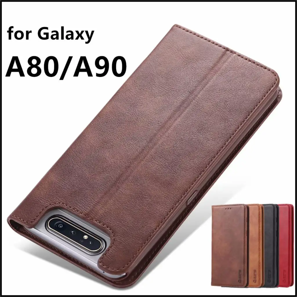 Чехол AZNS для Samsung Galaxy A80 A805F чехол из искусственной кожи с держателем карт Ретро