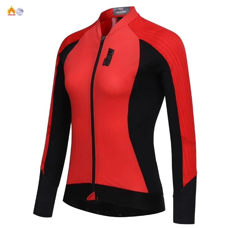 

Summer Korea NSR Women's Cycling Team Long Sleeve Sportswear Quick-Drying Breathable UV Winter Thermal Fleece Roupa Ciclismo