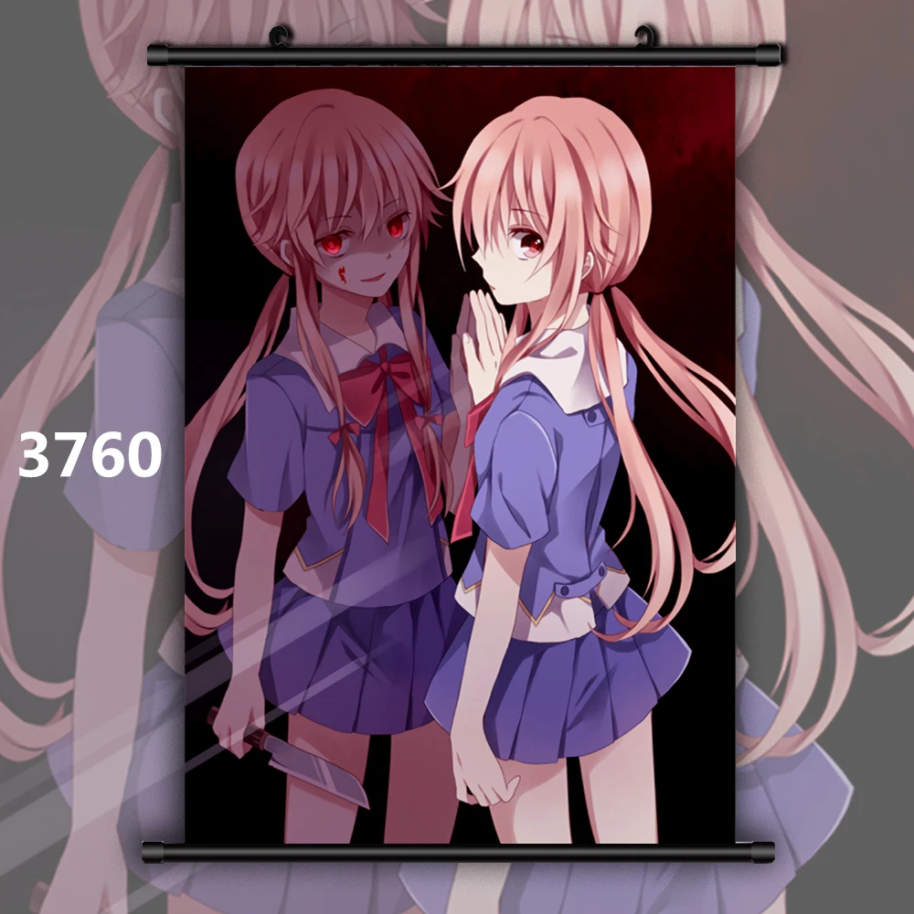 3760 Mirai Nikki дневник будущего Аниме Манга плакат в рулоне - Цвет: 3760