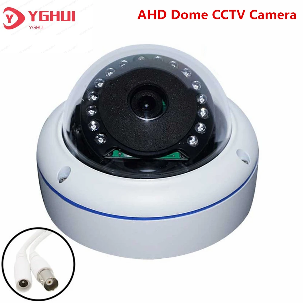 Купольная камера видеонаблюдения AHD с углом обзора 180 градусов объектив рыбий