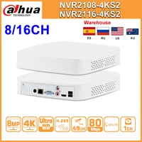 original dahua nvr nvr2108 4ks2 nvr2116 4ks2 8ch 16ch 4k network video recorder h 265 ip camera cctv system for security home