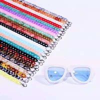 fashion trend acrylic mask chain men and women personality mask glasses hanging chain anti lost color resin necklace jewelry