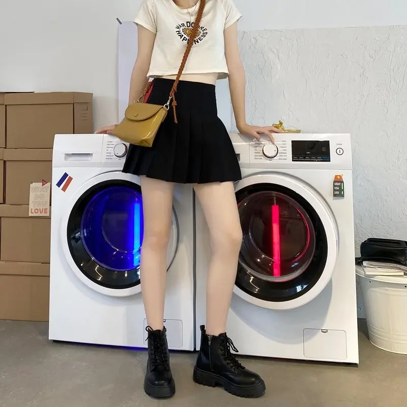 Ботинки на платформе Обувь в готическом стиле Женские ботинки Черные кожаные