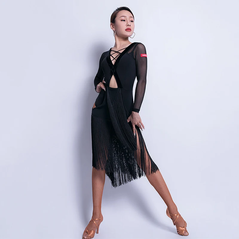 Платье для латинских танцев женское сексуальное платье танго сальсы ча самбы