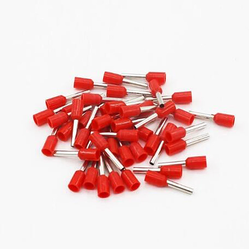100 шт. E1012 для 1mm2 18 AWG изолированные клеммные колодки шнур концевой провод