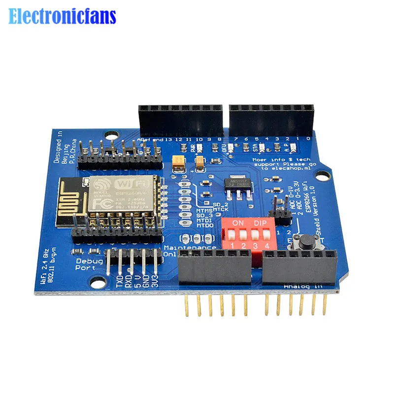ESP8266 ESP-12E UART wifi беспроводной Щит макетная плата для Arduino UNO R3 схемы модули плат один