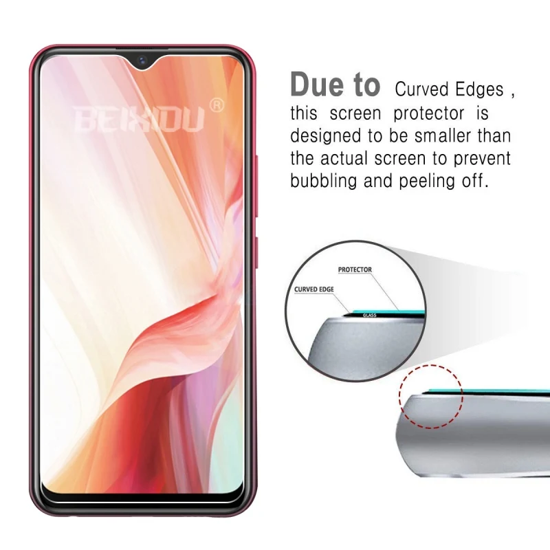 2 шт Полное закаленное стекло для vivo Y11 2019 защита экрана 2.5D 9h защитная