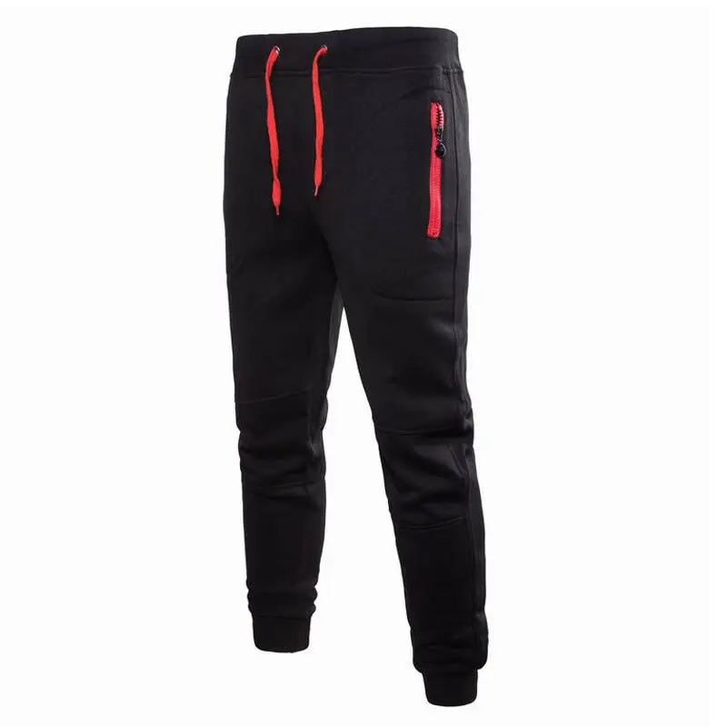 Newest trendy solid casual Men Sport Pants Long Trousers Tracksuit Fitness Workout Joggers Gym high waist Sweatpant M-3XL | Мужская