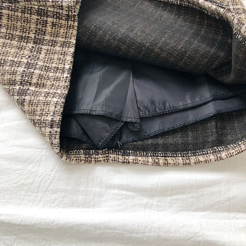 Корейская Асимметричная Женская юбка Осенняя Милая Мини-юбка трапециевидной