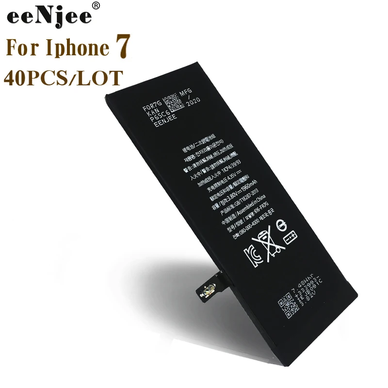 40 шт. батарея для телефона EENJEE Iphone 7 7G фабрика 3 8 в 1960 мАч ORG Qlty Оригинал IC 100% тест 0