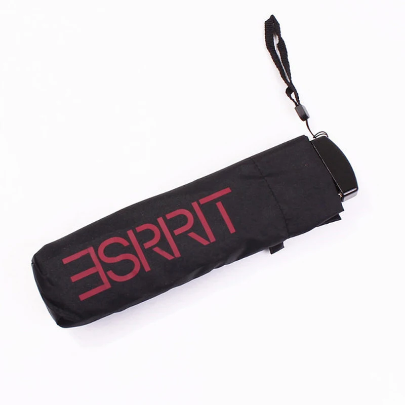 

Складной зонт от солнца и дождя, черный, полиэстер, трехколенчатый