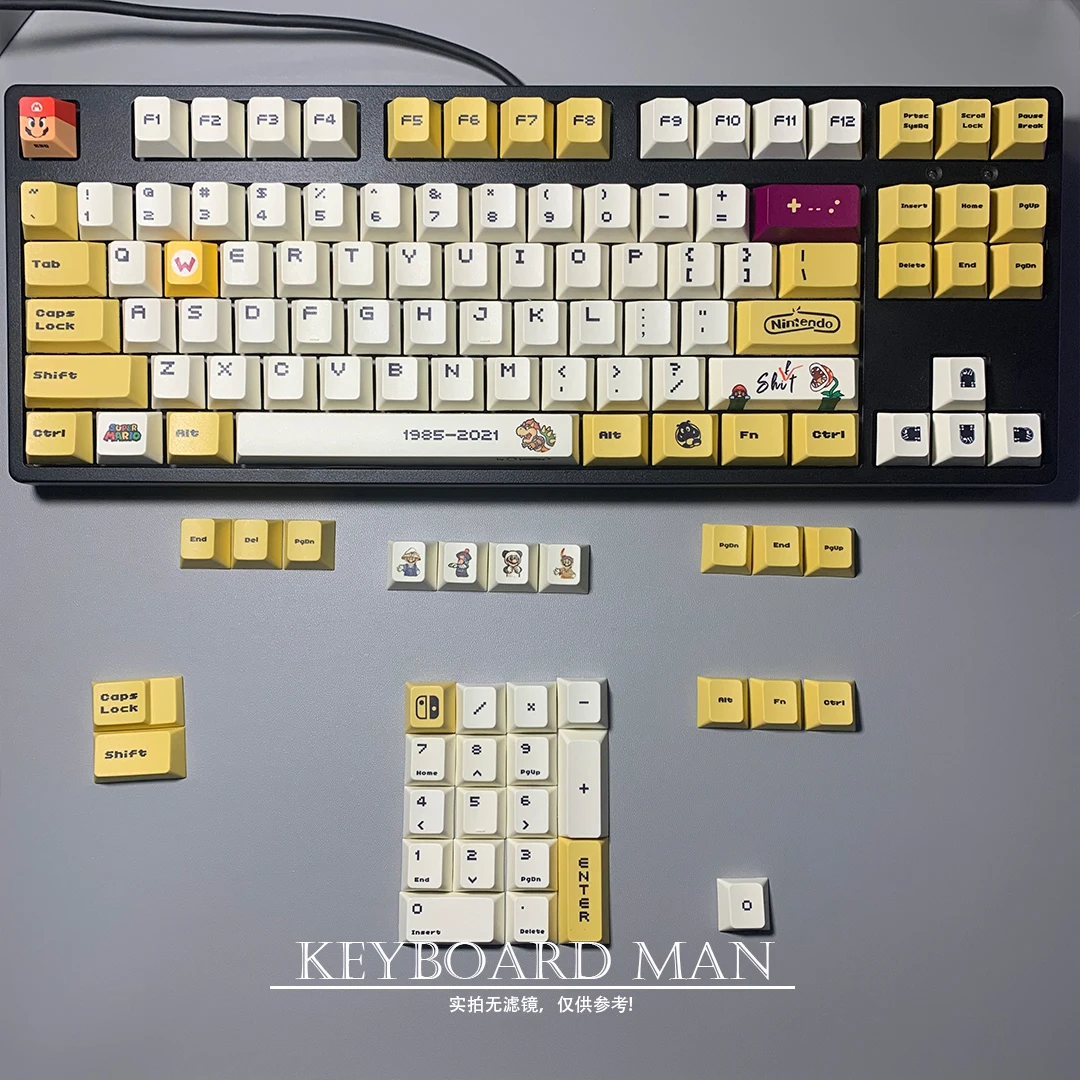 

XDA профиль PBT колпачки клавиш Dyesub печать 84 68 87 64 108 Механическая раскладка клавиатуры 125 комплект клавиш
