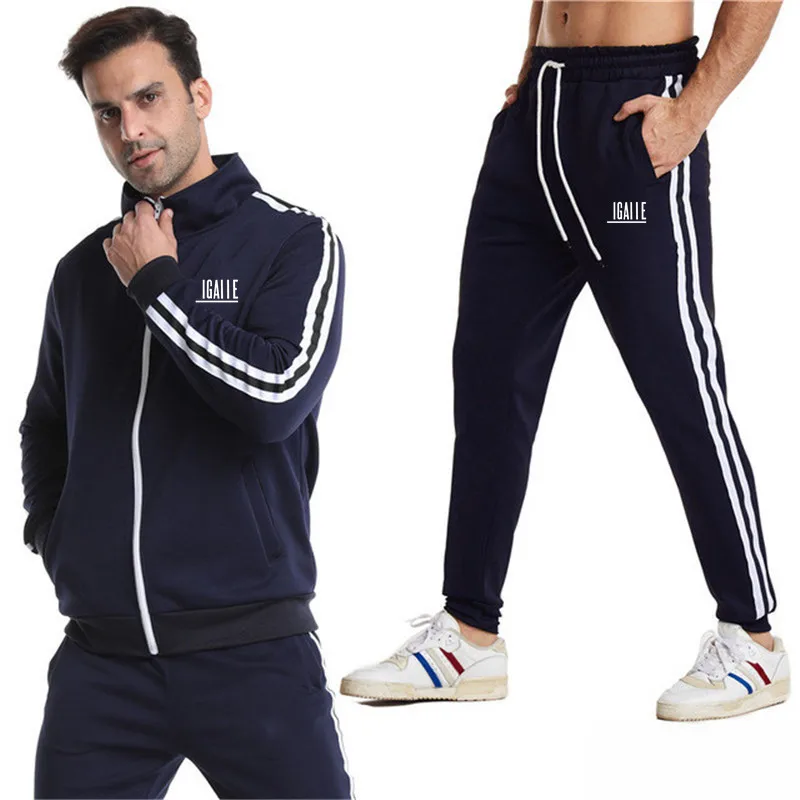 

Casual Sports Suit Men And Women Spring And Autumn Two-Piece Color Matching Youth Sportswear Student Couple Suit Clothes Pants