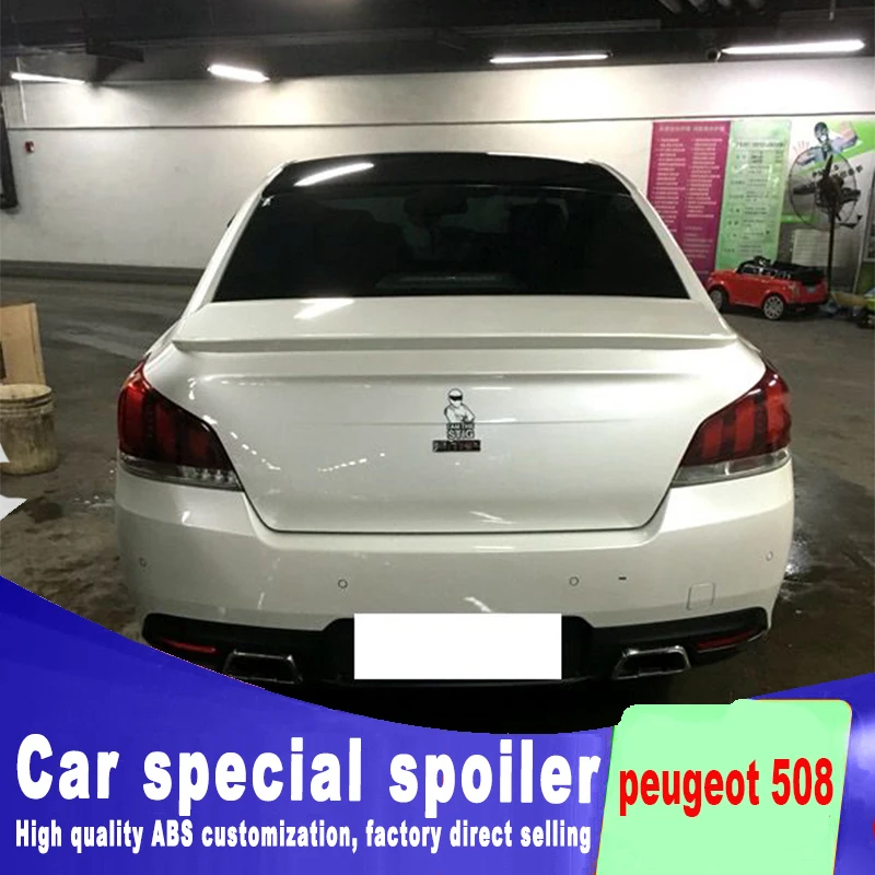 Высококачественный спойлер из АБС пластика для peugeot 2010 508 2015 заднего багажника