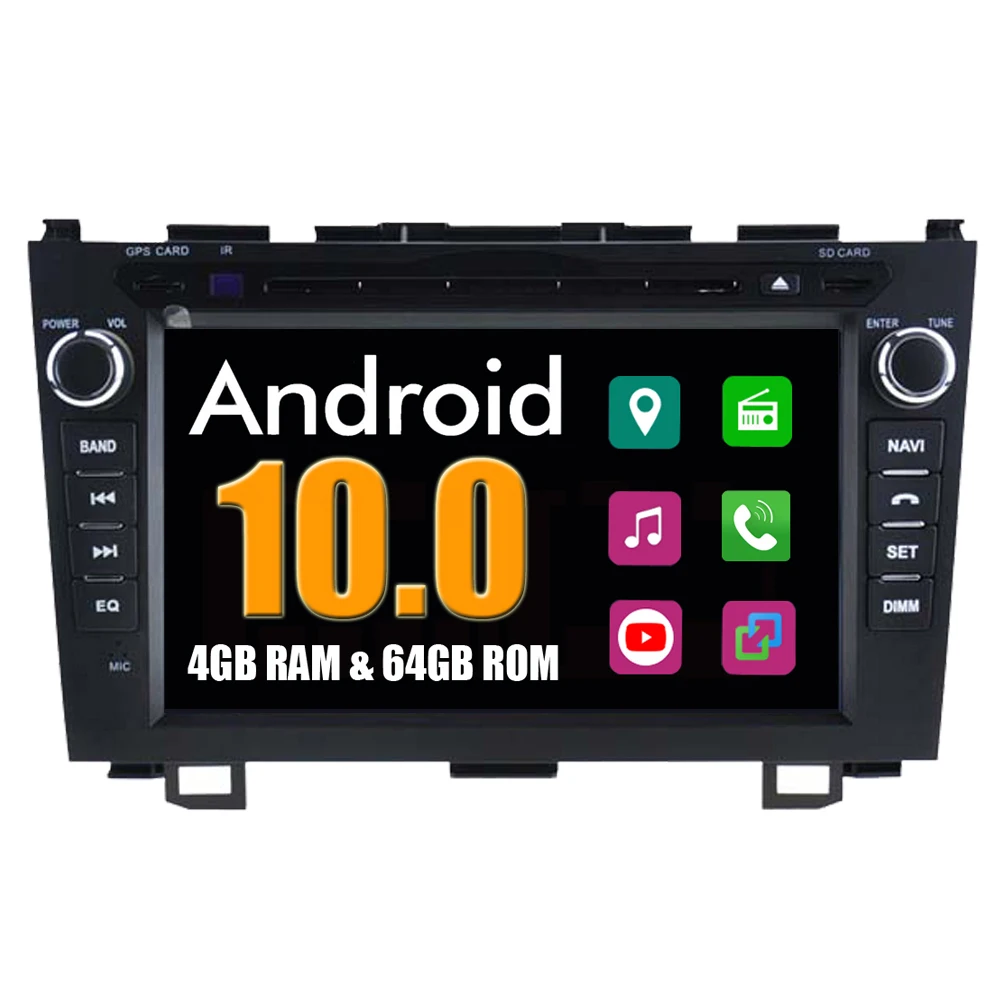 Автомобильный радиоприемник RoverOne DVD GPS для Honda детской Android 10 Восьмиядерный