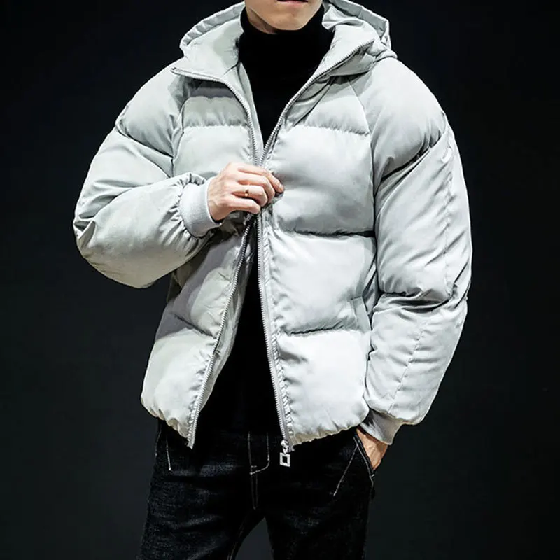 Liketkit мужские зимние куртки с капюшоном 2019 свободные толстые черные короткие