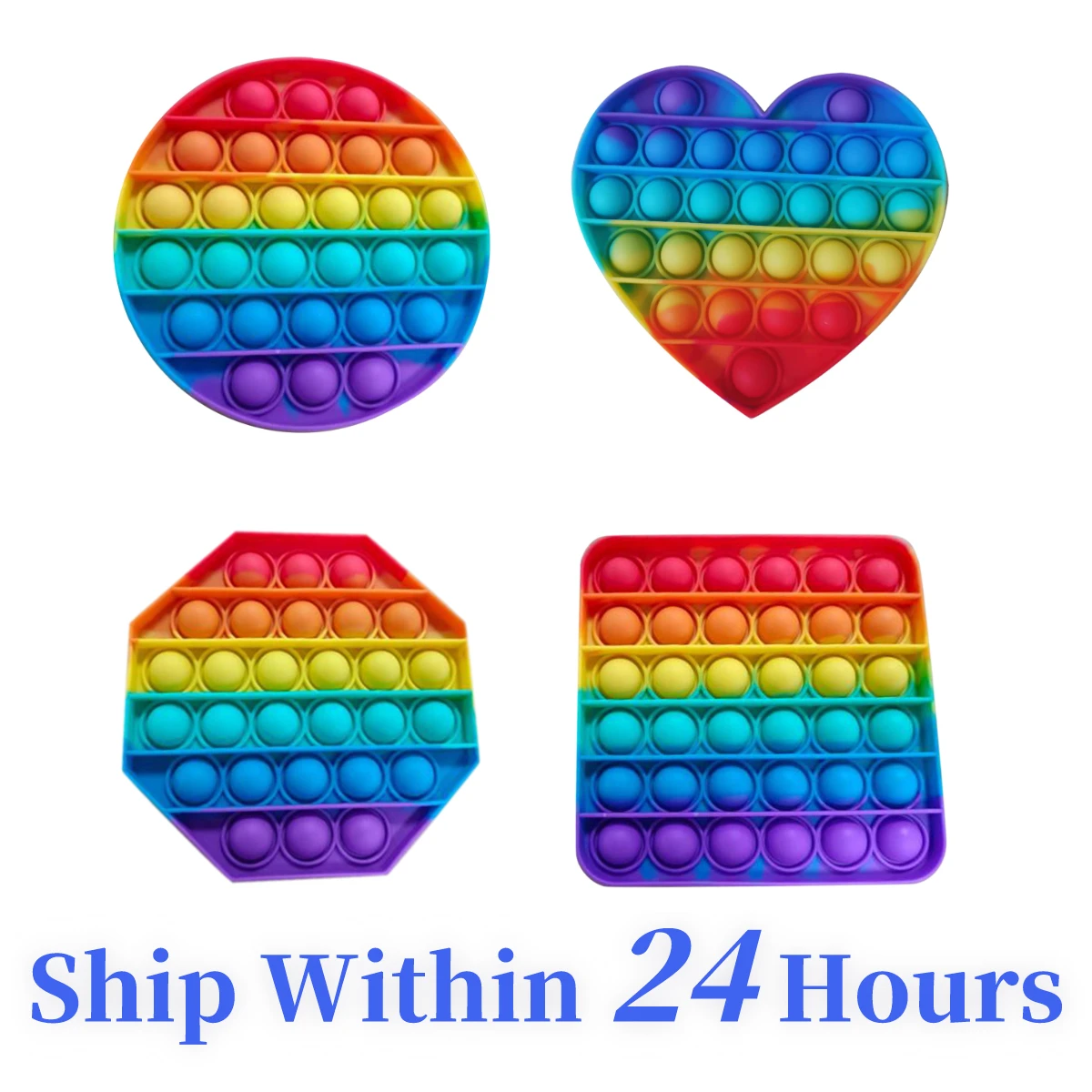 Радужный популярный игрушечный фиджет с пузырьками для животных сенсорные