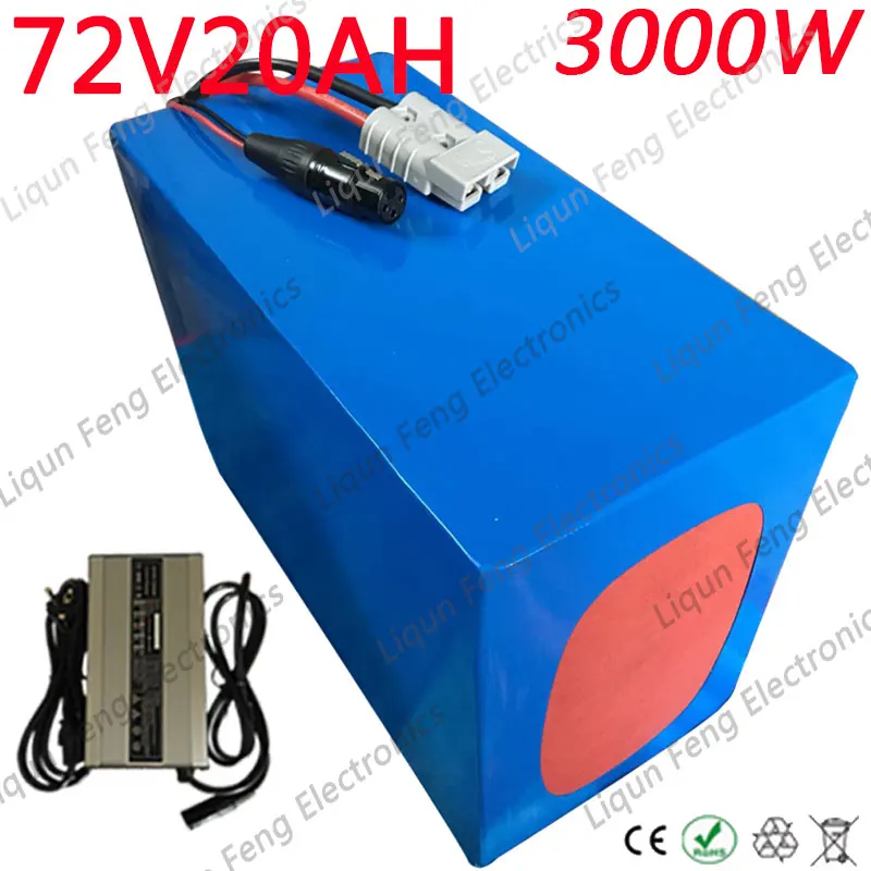 Литий ионный аккумулятор 72 в 20 Ач 2000 Вт 3000 литиевый для электрического скутера