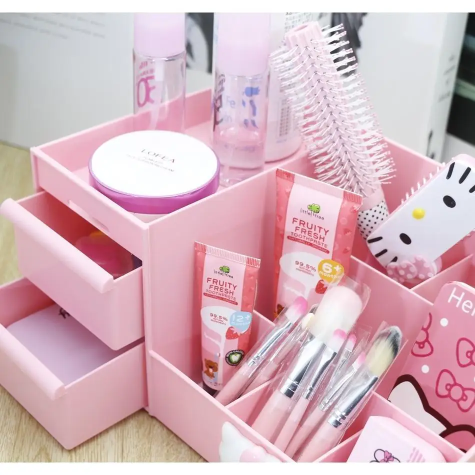 Пластиковая коробка Hello Kitty для хранения косметики европейская принцесса милая