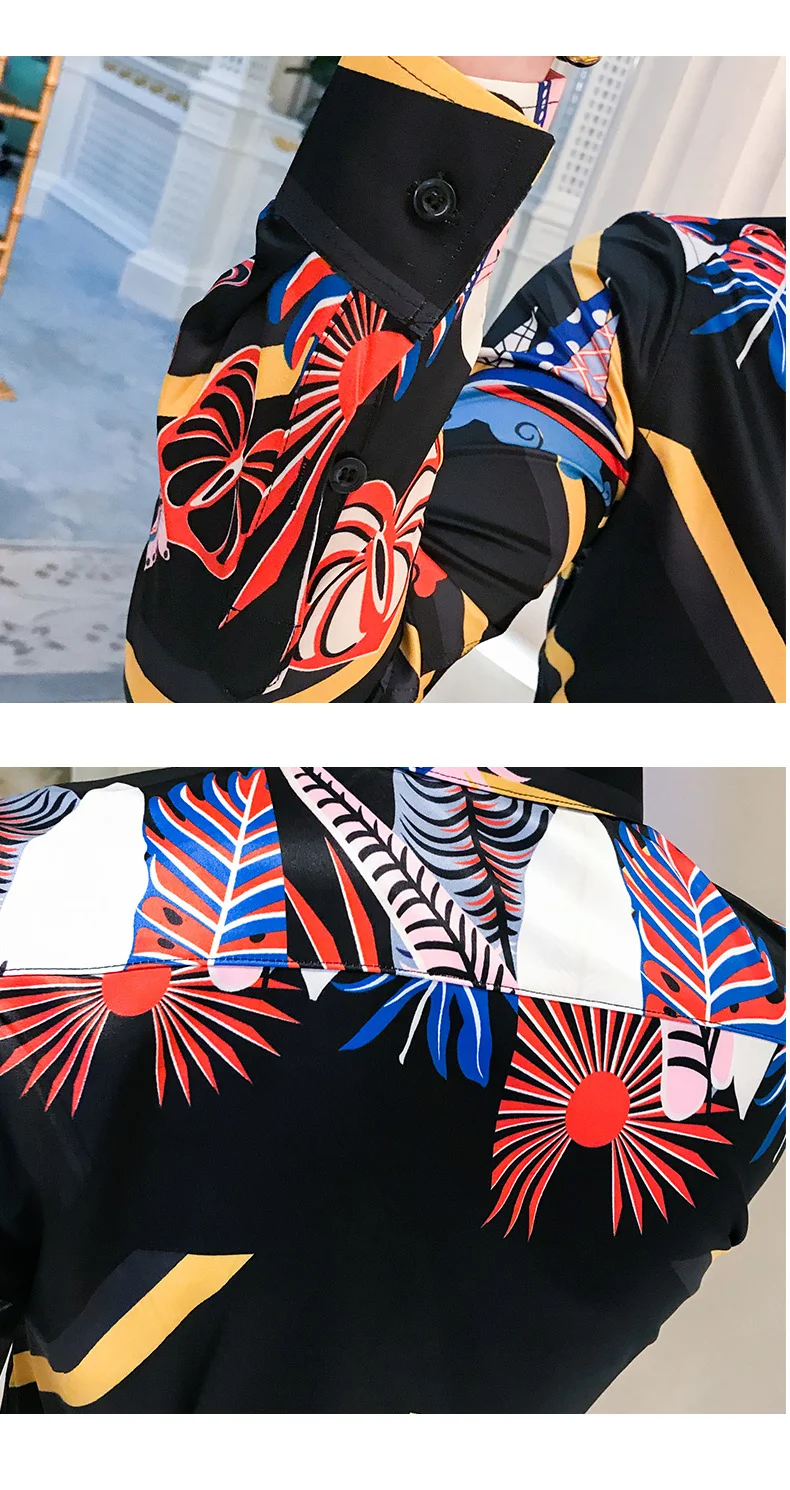 Модная полосатая рубашка с принтом для мужчин, Camiseta Masculina Manga Longa, длинный рукав, нижняя рубашка для мужчин, дизайнерские вечерние рубашки для ночного клуба