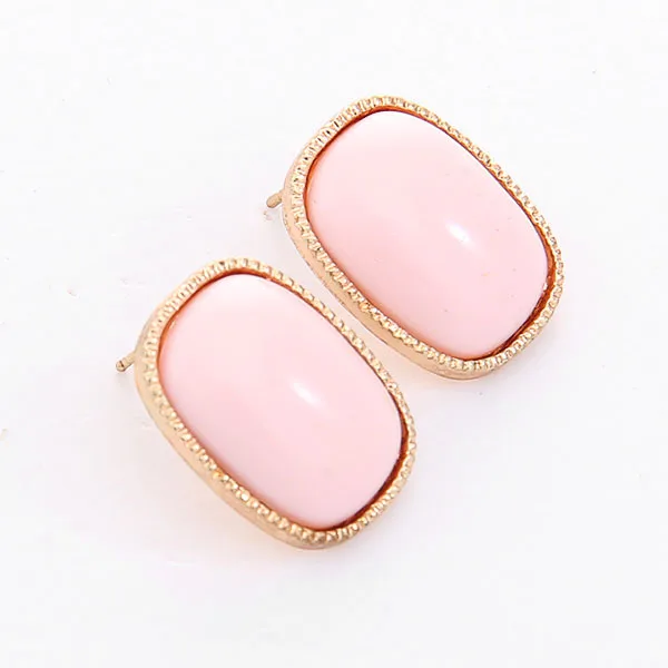 1 пара Модные женские милые шикарные розовые белые ювелирные изделия серьги